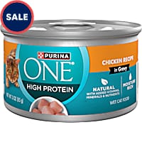 Purina ONE Natural High Protein Cat Food, Chicken Recipe in Wet Cat Food Gravy