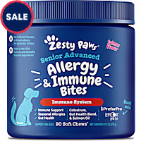 Zesty Paws Senior Advanced Salmon Allergy & Immune Bites for Dogs