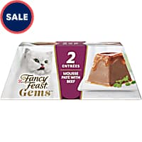 Fancy Feast Gems Mousse Pate With Beef and Halo of Savory Gravy Wet Cat Food
