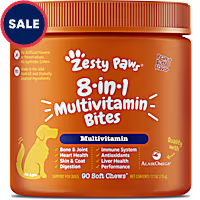 Zesty Paws Peanut Butter 8-in-1 Multivitamin Bites for Dogs