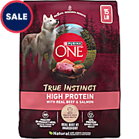 Purina ONE True Instinct Real Beef and Salmon with Bone Broth Natural High Protein Dry Dog Food