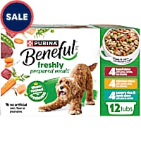 Purina Beneful Freshly Prepared Meals with Gravy, High Protein with Real Meat Wet Dog Food Variety Pack
