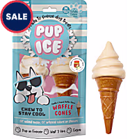 Pup Ice Waffle Cone Vanilla and Peanut Butter Treats for Dogs