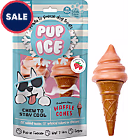 Pup Ice Waffle Cone Strawberry Treats for Dogs