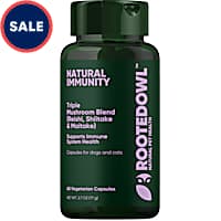Rooted Owl Natural Supplements Immunity Vegan Capsules with Triple Mushroom Blend for Dogs and Cats