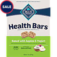 Blue Buffalo Health Bars Oven-Baked with Natural Ingredients, Apples & Yogurt Mini Crunchy Dog Biscuits