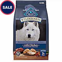 Blue Buffalo Wilderness Natural Ingredients Plus Wholesome Grains, Chicken High-Protein Senior Dry Dog Food