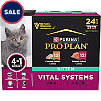 Purina Pro Plan Vital Systems Chicken & Salmon Entree Wet Kitten Food 4-in-1 Variety Pack