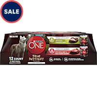 Purina ONE True Instinct Tender Cuts in Gravy Chicken and Duck, Beef and Salmon Wet Dog Food Variety Pack