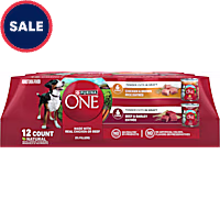 Purina ONE Tender Cuts in Gravy Chicken & Brown Rice, Beef & Barley High Protein Wet Dog Food Variety Pack