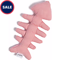 Jupiter Pink Fish Bone Plush Cat Toy