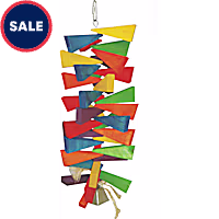 A&E Cage Company Happy Beaks Wooden Wedges with Bell Toy