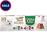 Purina Fancy Feast Gems Mousse Pate Chicken and Beef Variety Pack Topped with Savory Gravy Cat Food