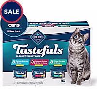 Blue Buffalo Tastefuls Flaked Tuna, Chicken, Fish & Shrimp Wet Cat Food Variety Pack