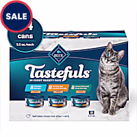 Blue Buffalo Tastefuls Chicken, Turkey & Chicken, Ocean Fish & Tuna Entrees Wet Cat Food Pate Variety Pack