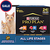 Purina Pro Plan Classic Entree All Life Stages High Protein Wet Cat Food Variety Pack