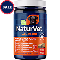 NaturVet All-In-One Adult Daily Care Multi-Benefit Soft Chew Supplements with 10-in-1 Support