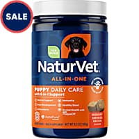NaturVet All-In-One Puppy Daily Care Multi-Benefit Soft Chew Supplements with 6-in-1 Support