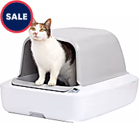 PetSafe ScoopFree Less Tracking Better Odor Control Health Counter Helps Monitor Crystal Pro Self-Cleaning Cat Litter Box
