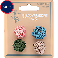 Harry Barker Pink Wicker Ball Cat Toy
