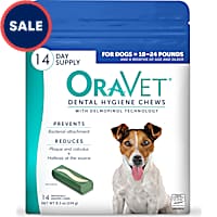 ORAVET Dental Hygiene Chews for Dogs 10-24 lbs.