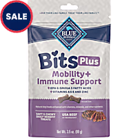 Blue Buffalo Soft & Chewy Beef Morsels BLUE Bits Plus Mobility and Immune Support Daily Benefit Dog Treats