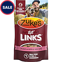 Zuke's Lil' Links Snacking Sausage Pet Treats made with Real Pork & Apple Treats for Dog of All Sizes