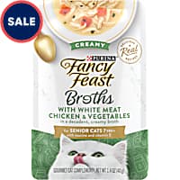 Purina Fancy Feast Broth Topper Creamy with White Meat Chicken Lickable Senior Cat Food