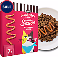 Merrick Purrfect Bistro Bolognese Recipe Sauce Wet Cat Treats, Delicious for Snacking or Cat Food Topper