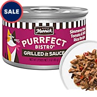 Merrick Purrfect Bistro Simmered Beef, Tomato and Wild Rice Recipe in Gravy, High Protein Natural Wet Cat Food