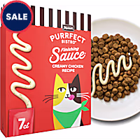 Merrick Purrfect Bistro Creamy Chicken Recipe Sauce Wet Cat Treats, Gravy for Snacking or Cat Food Topper