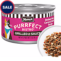 Merrick Purrfect Bistro Braised Pork, Carrot and Barley Recipe Grilled Gravy High Protein Wet Cat Food