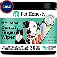 Pet Honesty Fresh Breath Dental Wipes for Dogs and Cats