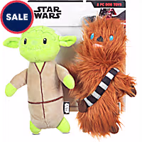 Fetch for Pets Star Wars for Pets 2 Piece Multipack Yoda & Chewbacca Bobo Style Dog Toys