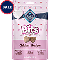 Blue Buffalo Chicken Recipe Valentine Blue Bits Natural Soft-Moist Training Dog Treats