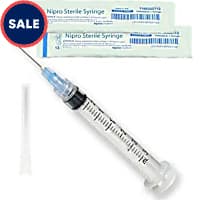 Luer Lock Syringes with Needles 3 mL 22G x 1"