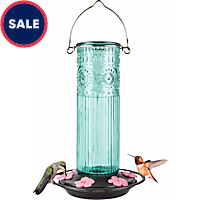 Nature's Way Antique Glass Gravity Hummingbird Feeder