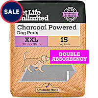 Pet Life Unlimited Charcoal Powered Dog Pads, 30" X 36", XX-Large, Count of 15