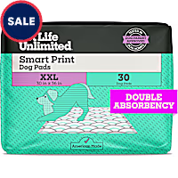 Pet Life Unlimited XX-Large Smart Print Dog Pads, 30" X 36", Count of 30