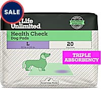 Pet Life Unlimited Health Check Dog Pads, 22" X 22", Large, Count of 20
