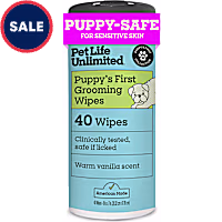 Pet Life Unlimited Puppy's First Grooming Wipes, Count of 40