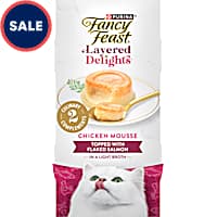 Purina Fancy Feast Layered Delights Chicken Mousse Topped With Flaked Salmon Gourmet Wet Cat Treats