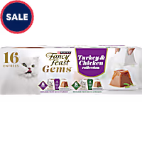 Purina Fancy Feast Gems Pate Mousse With Turkey & With Chicken Wet Cat Food Variety Pack