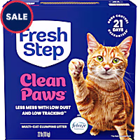 Fresh Step Clean Paws Multi Cat Clumping Litter with Febreze Freshness
