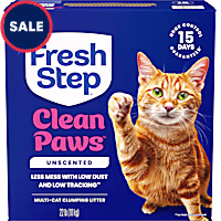 Fresh Step Clean Paws Unscented Multi Cat Clumping Litter