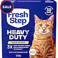 Fresh Step Heavy Duty Odor Block Multi Cat Clumping Litter with Febreze Freshness