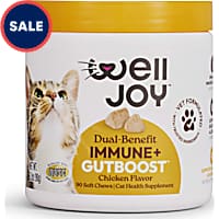 WellJoy Chicken Flavored Soft Chew Immune + GutBoost Supplement for Cats