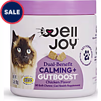 WellJoy Chicken Flavored Soft Chew Calming + GutBoost Supplement for Cats