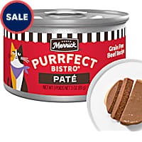 Merrick Purrfect Bistro Grain Free Premium High Protein Beef Recipe Soft Canned Pate Adult Wet Cat Food