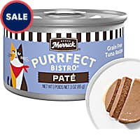 Merrick Purrfect Bistro Grain Free Premium High Protein Tuna Recipe Soft Canned Pate Adult Wet Cat Food